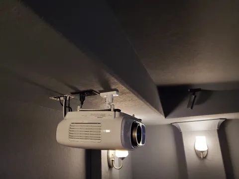 Ceiling-mounted home-theater projector