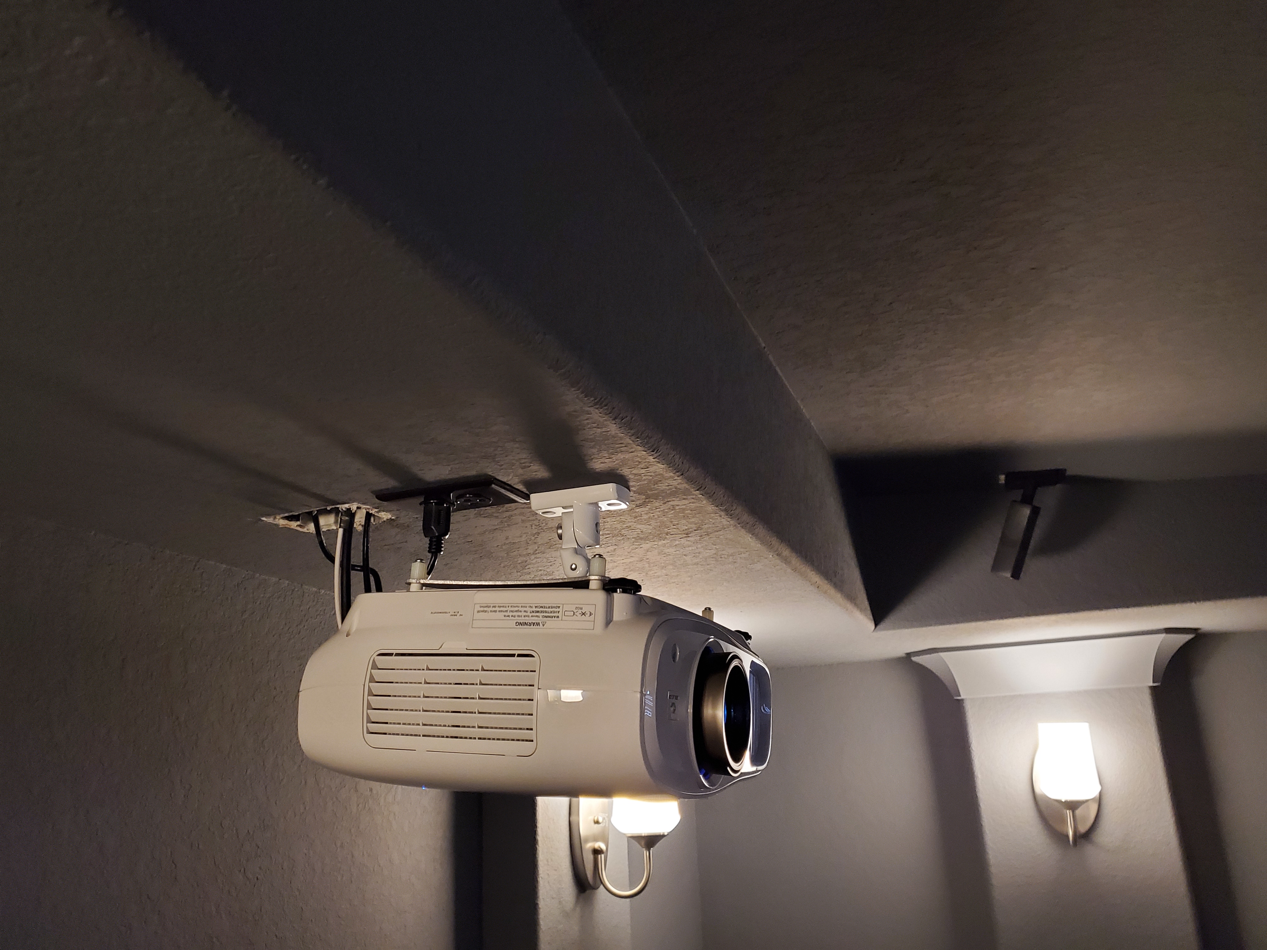 Ceiling-mounted home-theater projector